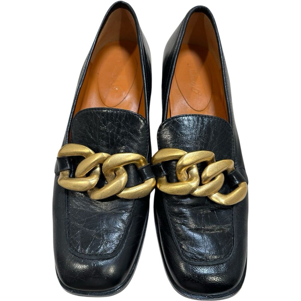 SAINT G JULIET BLACK LEATHER HANDCRAFTED Slip-on MOCCASINS Flats Sz EU 39 US 9 - Picture 2 of 10